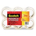 3M 3M 36506 Moving & Storage Tape  1.88" x 54.6 yards  3" Core  Clear  6 Rolls/Pack 36506